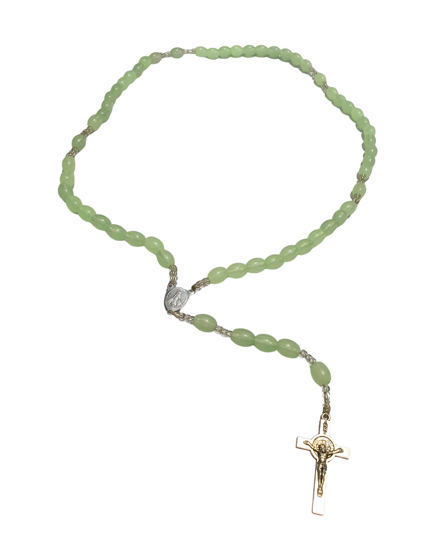 Chapelet Lumineux – Grains Fluorescents & Croix Métallique