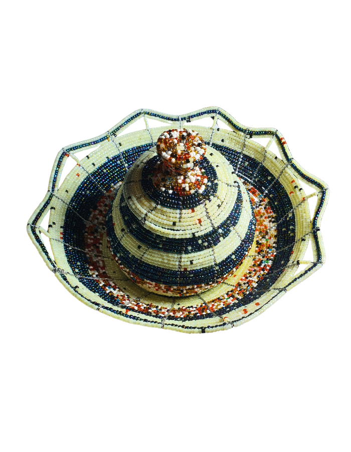 Ensemble Artisanale en Perles Tissées – Plateau & Boîte Décorative Faits Main