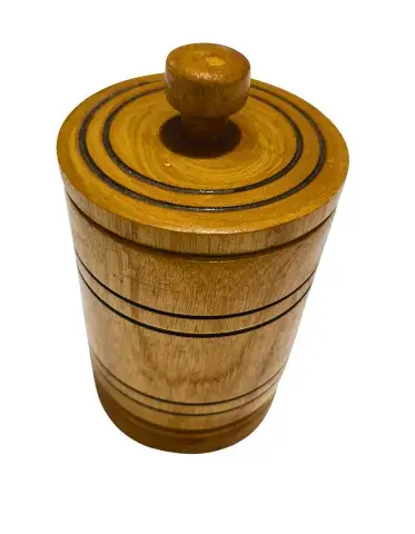 Boîte Artisanale en Bois avec Couvercle – Finition Naturelle