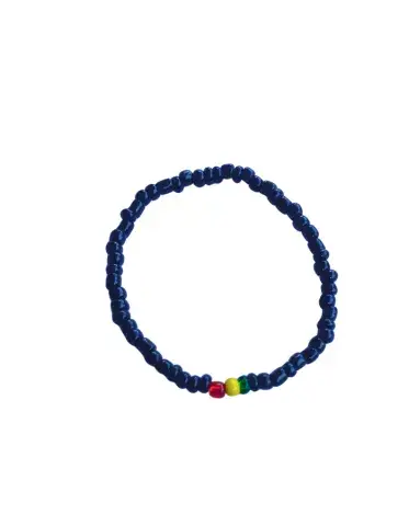 Bracelet perlé élastique fin – Couleurs Burundi minimalistes