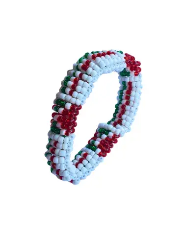 Bracelet perlé élastique – Couleurs du Burundi (artisanat symbolique)