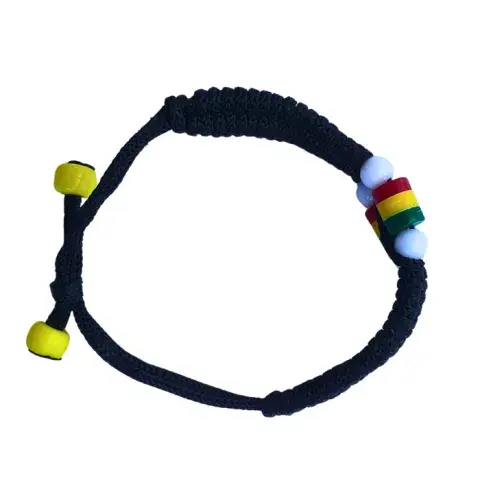 Bracelet cordon tressé ajustable – Accent couleurs Burundi
