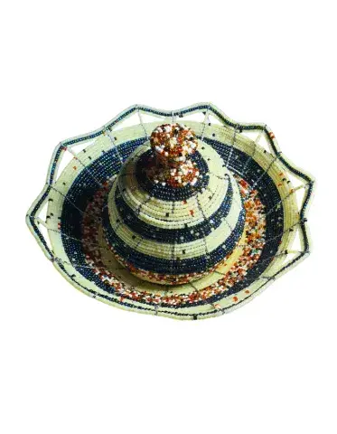 Ensemble Artisanale en Perles Tissées – Plateau & Boîte Décorative Faits Main
