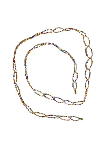 Chaîne de Taille Artisanale Fine en Perles – Multicolore Élégance Subtile