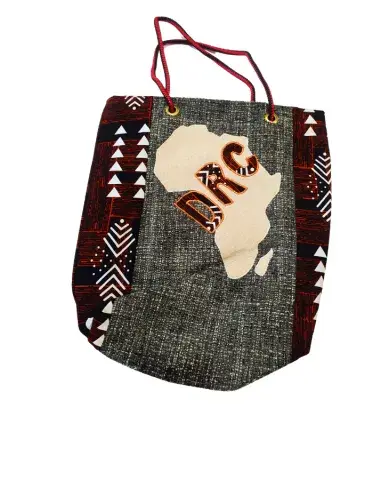 Sac Cabas Africain “DRC Identity” – Carte Afrique Minimaliste – Style Moderne & Épuré