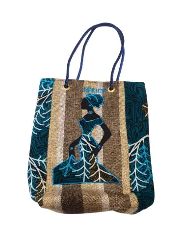 Sac Cabas Africain “Africa Royal Blue” – Élégance Féminine & Design Premium