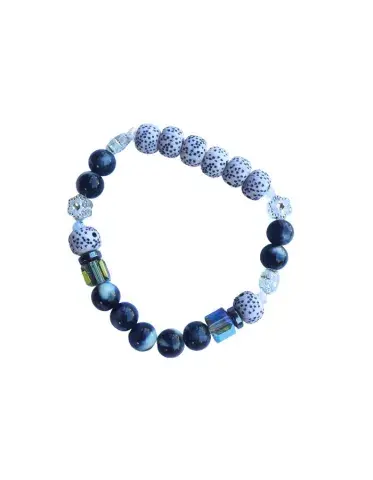 Bracelet Mix Tacheté Cristal – Version Élastique