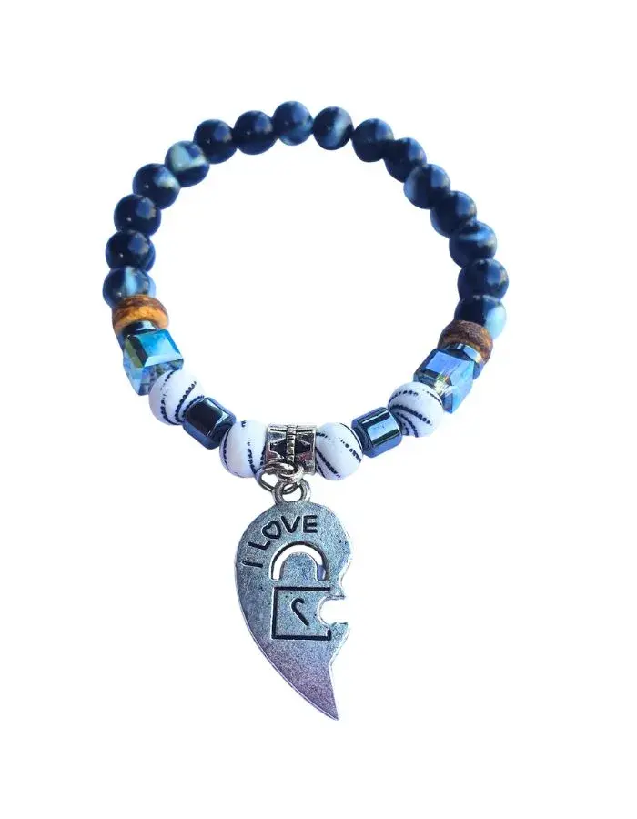 Bracelet Cœur Brisé — I LOVE – Version Élastique