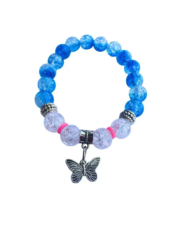 Bracelet Papillon Craquelé – Version Élastique