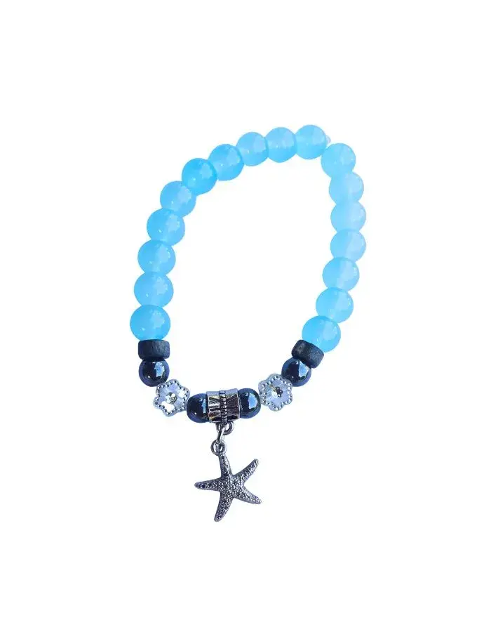Bracelet Étoile de Mer Turquoise – Version Élastique