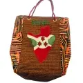 Sac Artisanal Burundi — Carte du Burundi, Wax Cuivré (Grand Format) (37 cm)