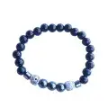 Bracelet Noir Tacheté – Version Élastique
