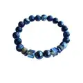 Bracelet Cristal Bleu Irisé – Version Élastique